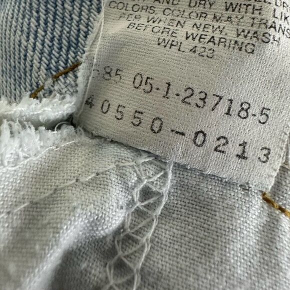 Levi’s Orange Tab Light Wash VTG 80s Distressed Jeans 38 x 32 - Picture 10 of 12